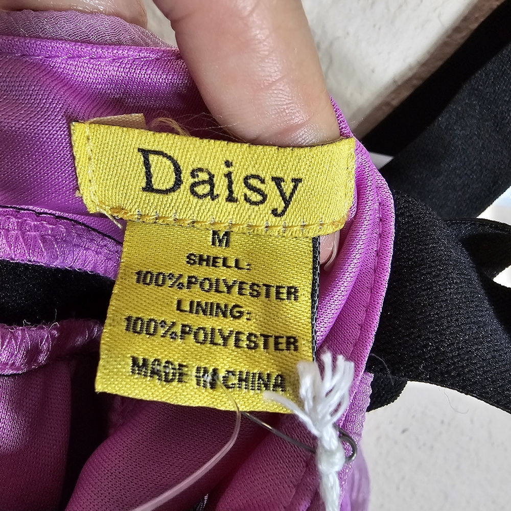 5/$20 Nwt Daisy Lilac and Black Dress - Picture 3 of 4